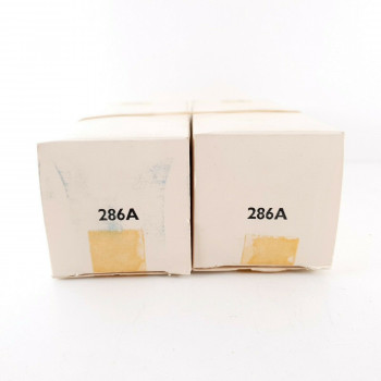 2 X 286A WESTERN ELECTRIC. MESH PLATES. PRINT ON TOP. SQUARE GETTER. CN  ENA