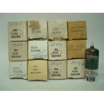 1 X 6186 / 6AG5WA TUBE....