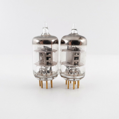 2 X 6028 SYLVANIA TUBE. GOLD PIN. 77/75% MATCHED PAIR 2. RC98