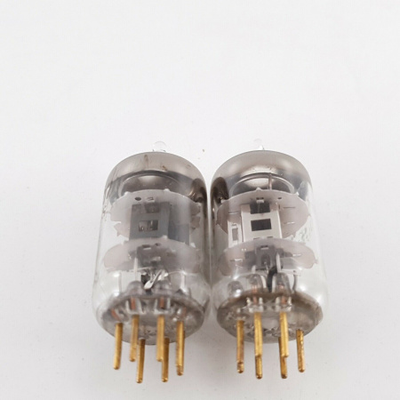 2 X 6028 SYLVANIA TUBE. GOLD PIN. 63/69% MATCHED PAIR 1. USED  RC98