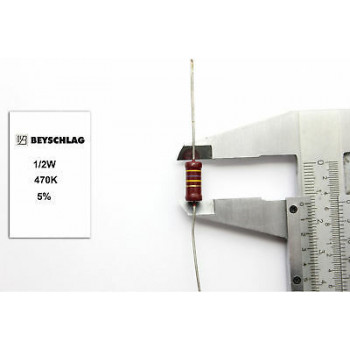 VINTAGE BEYSCHLAG RESISTOR. 1/2W 470K 5% *1 PC* NOS (New Old Stock) RC1706