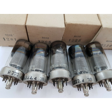 5 X R222 RT TUBE. NOS / NIB. RCB126/P80