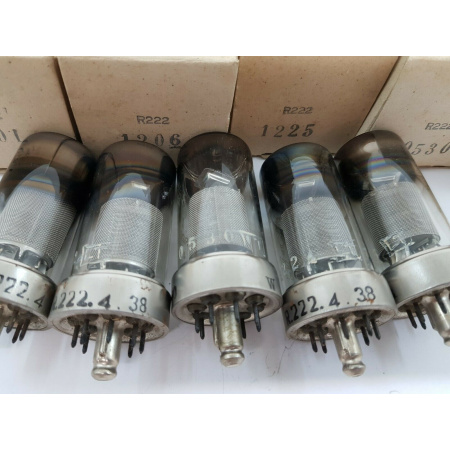 5 X R222 RT TUBE. NOS / NIB. RCB126/P80