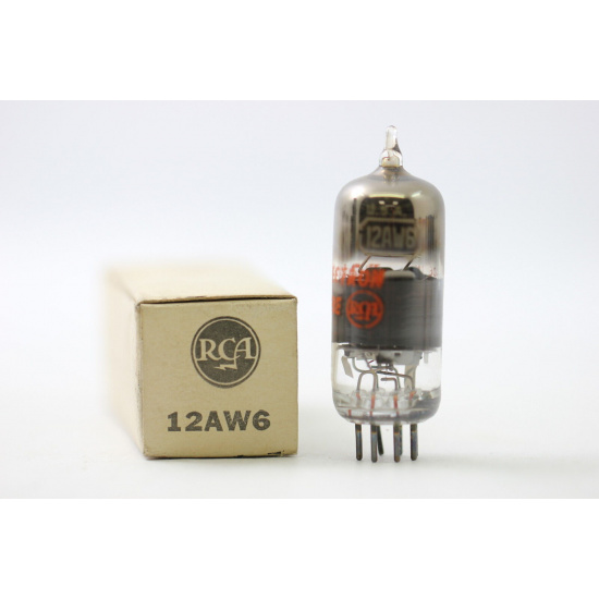 1 X 12AW6 RCA BRAND. SQUARE GETTER. 1950s PRODUCTION. NOS / NIB. RCB203