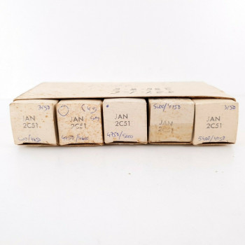 5 X JAN 2C51 TUBE. SYLVANIA BRAND. CN  ENA