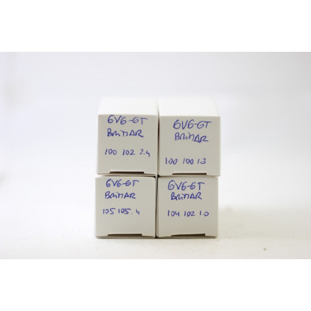 4 X 6V6GT BRIMAR TUBE. MATCHED QUAD. NOS. RC3