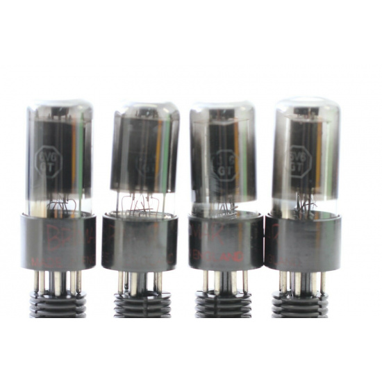 4 X 6V6GT BRIMAR TUBE. MATCHED QUAD....