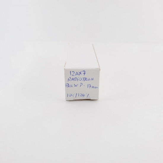 1 X 12AX7 RADIOTRON TUBE. 1960s. 17MM BLACK PLATES. 104/124% CX  ENA