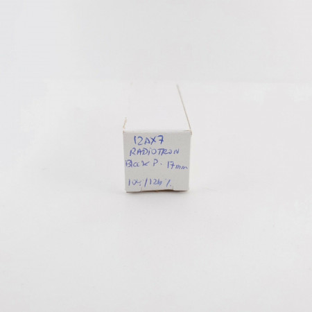 1 X 12AX7 RADIOTRON TUBE. 1960s. 17MM BLACK PLATES. 104/124% CX  ENA