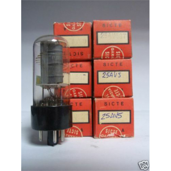 1 X 25AV5GT SICTE TUBE. NOS/NIB. C93