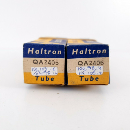 2 X QA2406 TUBE. HALTRON BRAND. BLACK PLATES. CN  ENA