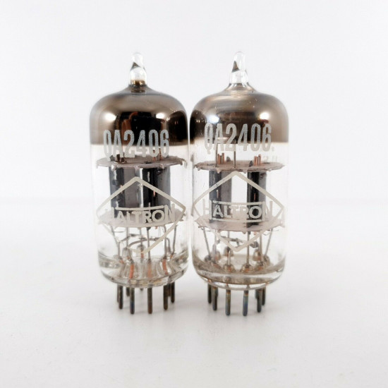 2 X QA2406 TUBE. HALTRON BRAND. BLACK PLATES. CN  ENA