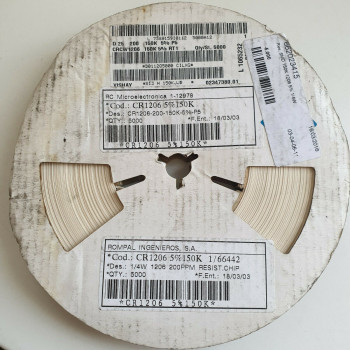 10 x 150K 1/4W 5% SMD VISHAY RESISTOR. (R290) CA393U5000F190721