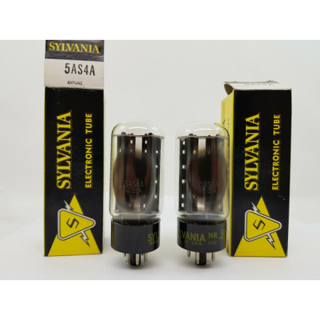 2 X 5AS4A SYLVANIA TUBE. NOS / NIB. RCB318