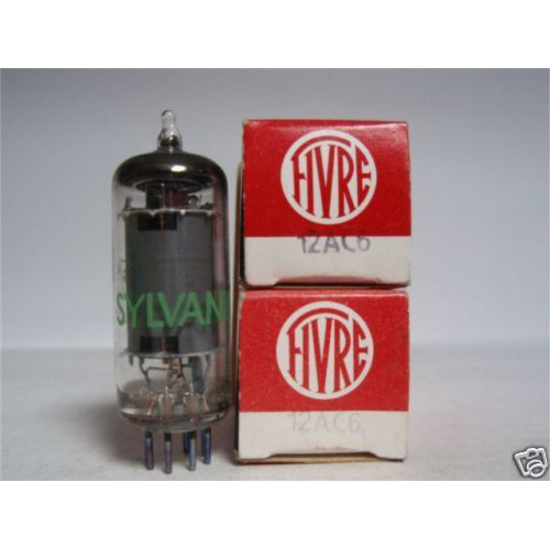 1 X 12AC6 SYLVANIA PRODUCTON TUBE. NOS/NIB. RC113