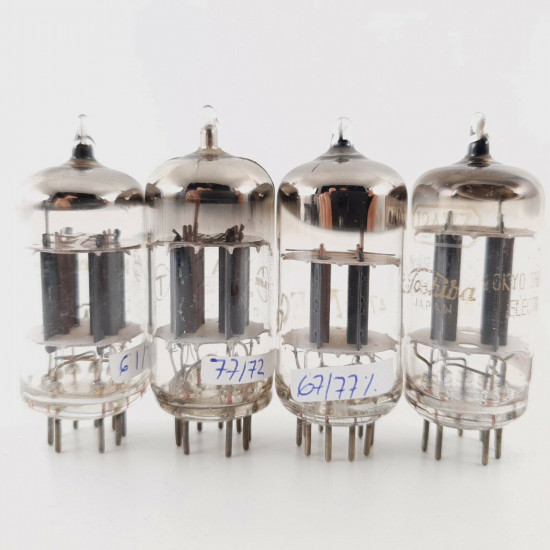 4 X 12AX7 TUBE. JAPANESE PRODUCTION. 2 MATCHED PAIR. LOW EMISSION. CX  ENA