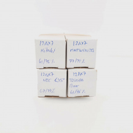 4 X 12AX7 TUBE. JAPANESE PRODUCTION. 2 MATCHED PAIR. LOW EMISSION. CX  ENA