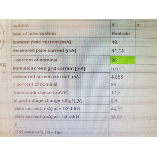 1 X 8BQ5 EDRICRON TUBE. RC18