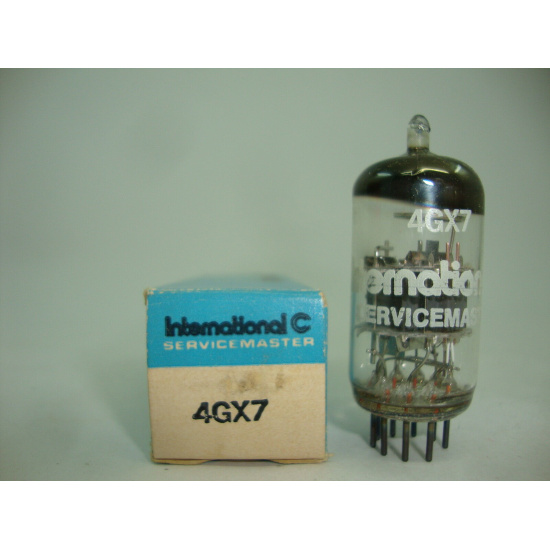 1 X 4GX7 INTERNATIONAL TUBE.  NOS/NIB. RC86