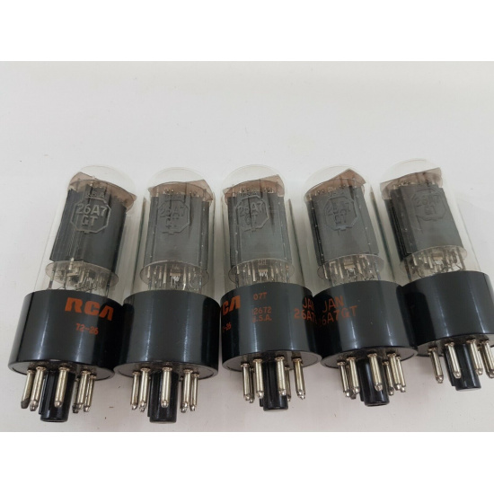 5 X 26A7GT RCA TUBE. RCB262