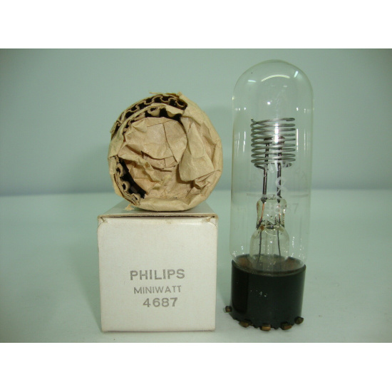 1 X 4687 / 4687P PHILIPS MINIWATT TUBE. NOS  / NIB TUBE. RC27