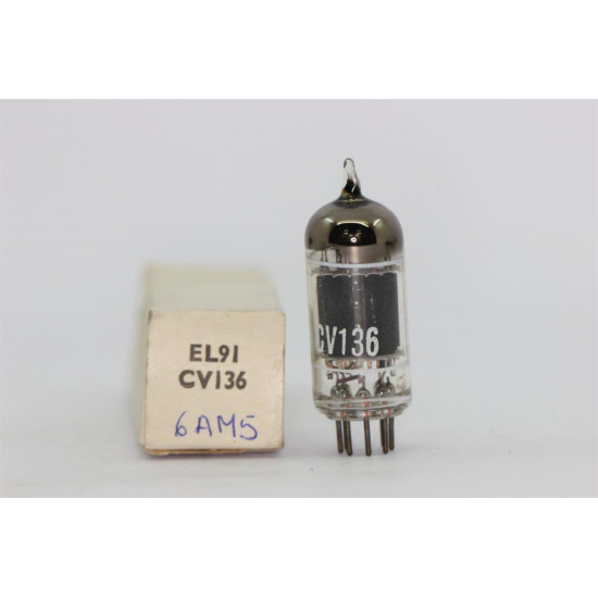 1 X EL91 / CV136 / 6AM5 TUBE. NOS/NIB. RC39