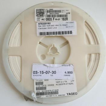 10 x 182R 1/8W 1% 100PPM SMD YAGEO RESISTOR. (R291) CA393U4900F190721