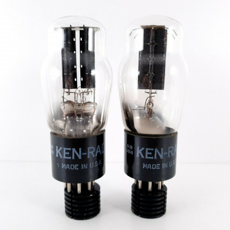 2 X 5U4G TUBE. KEN-RAD BRAND. RIBBED BLACK PLATES. CN  ENA