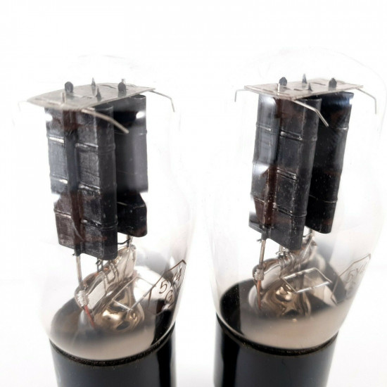 2 X 5U4G TUBE. KEN-RAD BRAND. RIBBED BLACK PLATES. CN  ENA