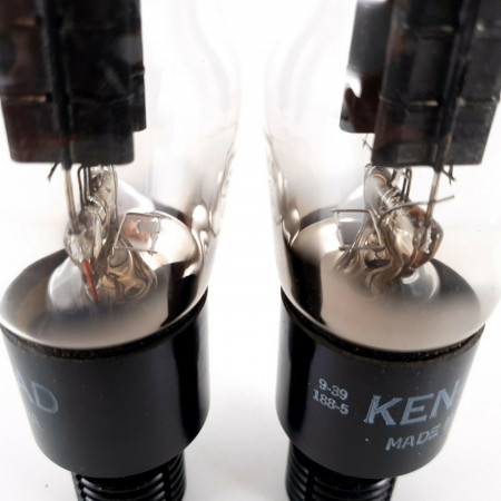 2 X 5U4G TUBE. KEN-RAD BRAND. RIBBED BLACK PLATES. CN  ENA