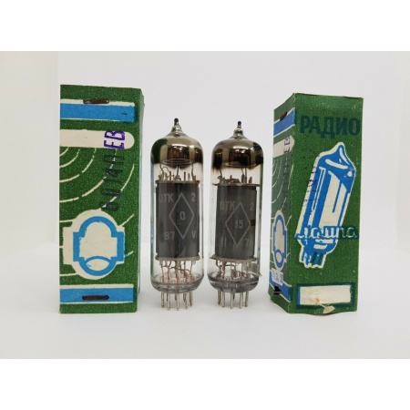 2 X 6П14П-EB / 6P14P-EB REFLEKTOR TUBE. MATCHED PAIR. RCB355
