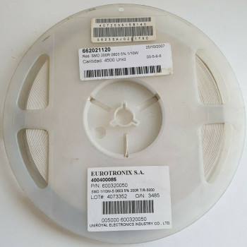 10 x 200R 1/10W 5% SMD EUROTRONIX RESISTOR. (R298) CA393U4500F190721