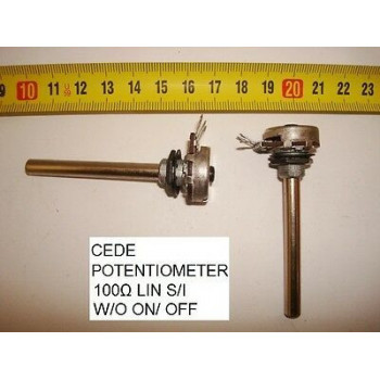 POTENCIOMETRO CARBON. CARBON CEDE POTENTIOMETER.100Ω 100R LIN S/I W/O ON/ OFF