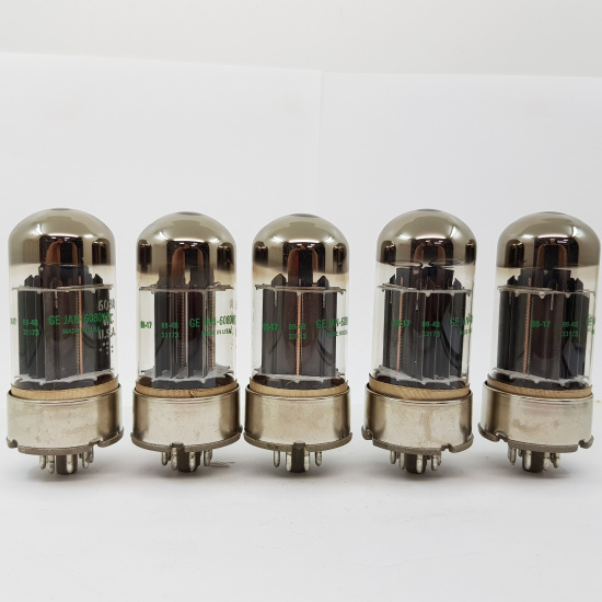 5 X JAN 6080WC GENERAL ELECTRIC TUBE....