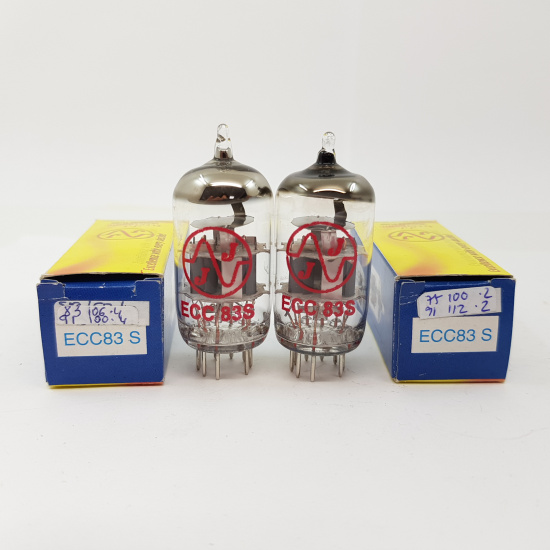 2 X ECC83S JJ ELECTRONIC. MULTISTAGE CRYOGENIC PROCESS. MATCHED PAIR 4 NOS/NIB RC121H