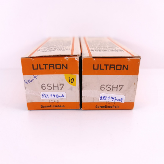 2 X 6SH7 ULTRON TUBE. 85/88% MATCHED PAIR. 10. CH137