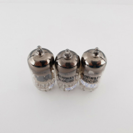 3 X ECC85 MINIWATT TUBE. U-FOIL GETTER. 1950s PRODUCTION. CX  ENA