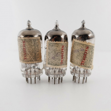 3 X ECC85 MINIWATT TUBE. U-FOIL GETTER. 1950s PRODUCTION. CX  ENA