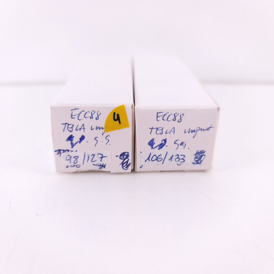 2 X ECC88 TESLA TUBE. 1960s PROD....