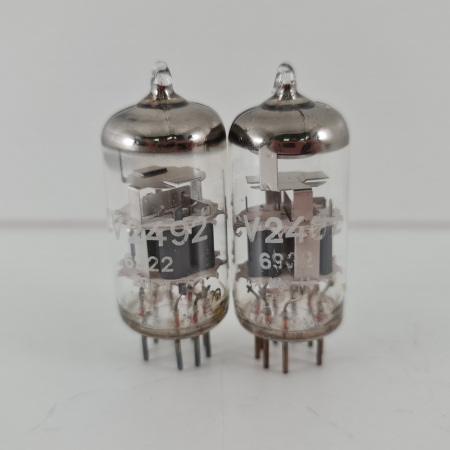 2 X CV2492 / E88CC TUBE. 1960s BRITISH PROD. MATCHED PAIR. 14. CH139