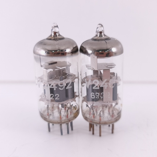 2 X CV2492 / E88CC TUBE. 1960s BRITISH PROD. MATCHED PAIR. 14. CH139