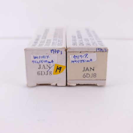 2 X JAN 6DJ8 SYLVANIA TUBE. 1970s PRODUCTION. MATCHED PAIR. 19. CH139