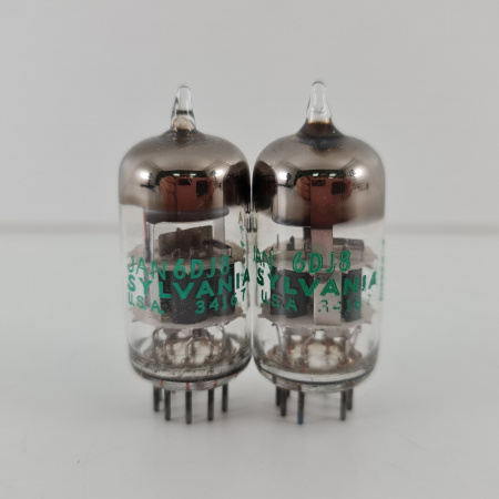 2 X JAN 6DJ8 SYLVANIA TUBE. 1970s PRODUCTION. MATCHED PAIR. 19. CH139