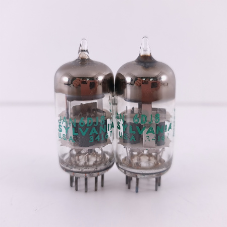 2 X JAN 6DJ8 SYLVANIA TUBE. 1970s PRODUCTION. MATCHED PAIR. 19. CH139