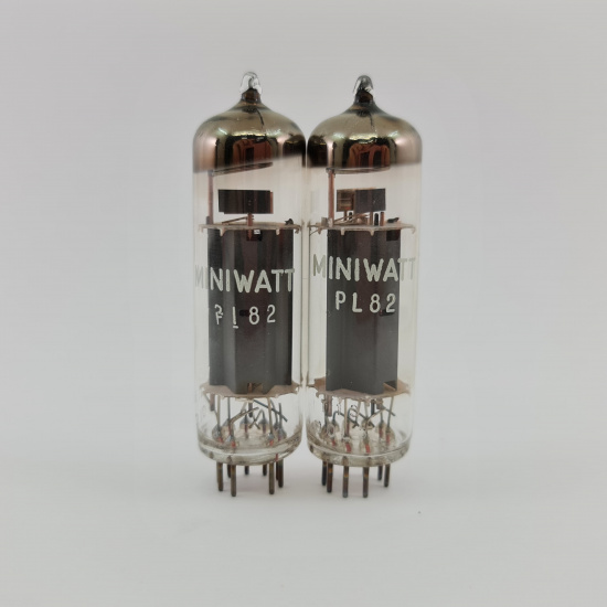 2 X PL82 MINIWATT TUBE. 1960s MULLARD...
