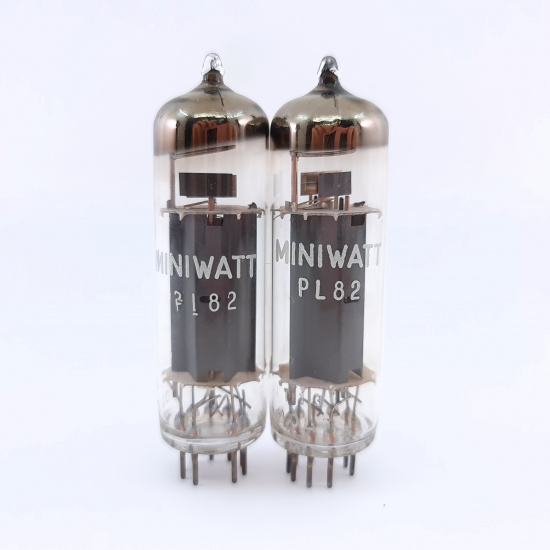 2 X PL82 MINIWATT TUBE. 1960s MULLARD PROD. B-CODES. MATCHED PAIR. 1. CH147