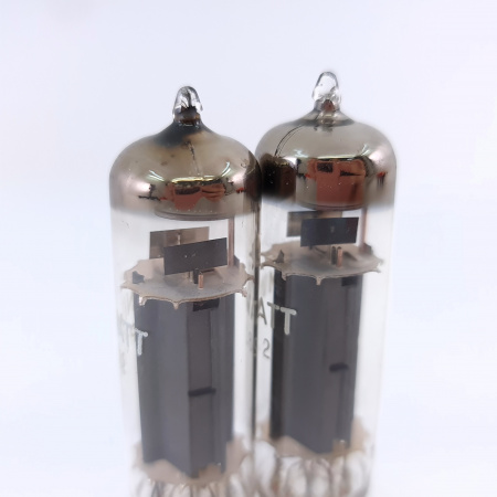 2 X PL82 MINIWATT TUBE. 1960s MULLARD PROD. B-CODES. MATCHED PAIR. 3. CH147