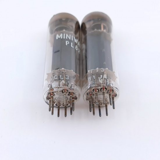 2 X PL82 MINIWATT TUBE. 1960s MULLARD...