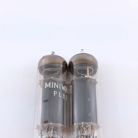 2 X PL82 MINIWATT TUBE. 1960s MULLARD PROD. B-CODES. MATCHED PAIR. 3. CH147