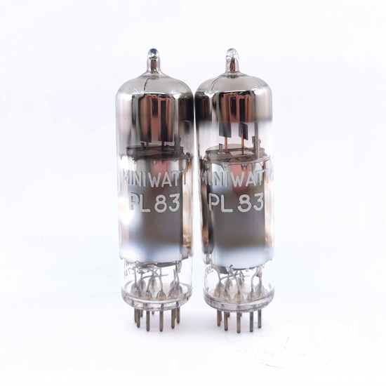 2 X PL83 MINIWATT TUBE. 1960s PRODUCTION. MATCHED PAIR. 4. CH148